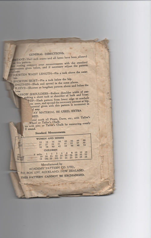 Academy 3268 vintage 1950s maternity skirt and top sewing pattern