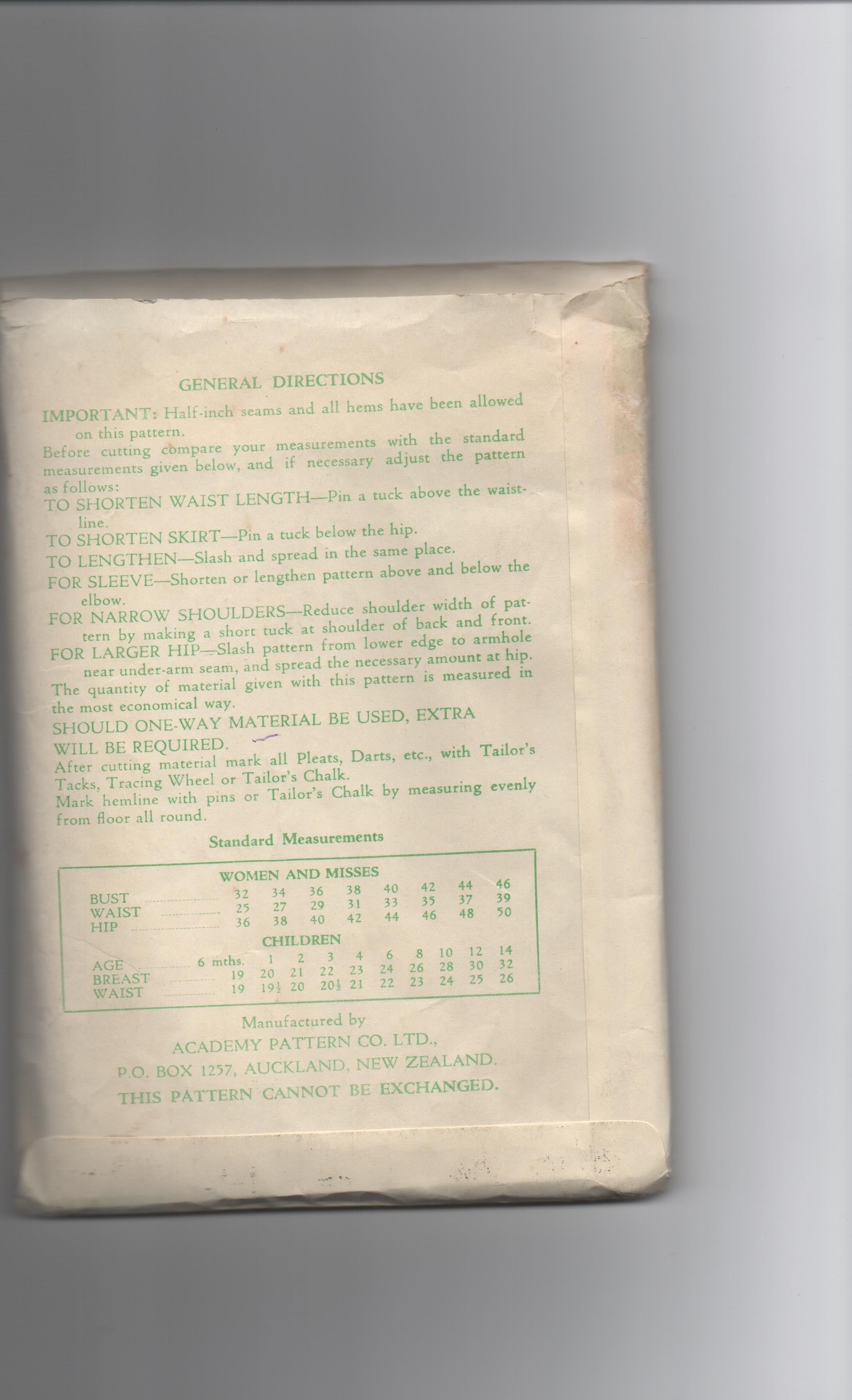 Academy 4268 vintage circa 1950s dress sewing pattern