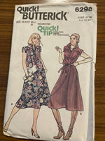Butterick 6298 vintage 1970s dress sewing pattern