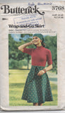 Butterick 3768 vintage 1970s wrap skirt pattern Medium Waist 26 1/2 - 28 inches