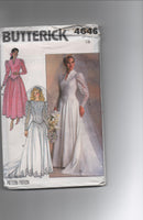 Butterick 4646. Vintage 1980s wedding dress pattern