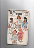 Butterick 6120 vintage 1980s blouse top sewing pattern