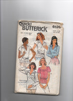 Butterick 6120 vintage 1980s blouse top sewing pattern