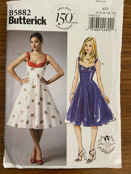 Butterick B5882 vintage style sewing pattern