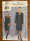 Vogue 9769 vintage 1990s dress and jacket sewing pattern Bust 30 1/2, 31 1/2, 32 1/2 inches