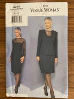 Vogue 9769 vintage 1990s dress and jacket sewing pattern Bust 30 1/2, 31 1/2, 32 1/2 inches
