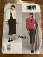 Vogue 1306 DKNY 1990s jacket and skirt sewing pattern Bust 34 inches