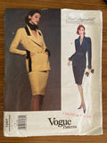 Vogue 1297 Karl Lagerfeld Vogue Paris Original 1990s jacket and skirt sewing pattern Bust 30 1/2 inches