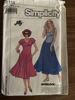 Simplicity 8118 vintage 1980s knit dress sewing pattern