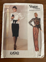 Vogue 1189 vintage sewing pattern American Designer 1980; Kaspar Bust 34 inches