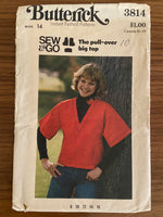 Butterick 3814 vintage 1970s pullover pattern