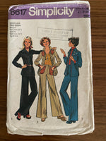 Simplicity 6617 vintage 1970s young girl's shirt-jacket and pants pattern