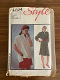 Style 4734 vintage 1970s dress and top sewing pattern Bust 38 to 42 inches