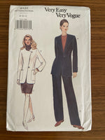 Vogue 9131 vintage 1990s jacket, skirt and pants sewing pattern Bust 31 1/2, 32 1/2, 34 inches