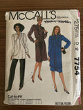 McCall's 7754 vintage 1980s dress or tunic, skirt and pants sewing pattern