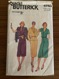 Butterick 6783 vintage 1980s jacket and dress pattern