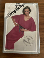 Simplicity 5145 vintage 1980s dress sewing pattern
