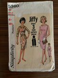 Simplicity 5360 vintage 1960s draped neck dress sewing pattern