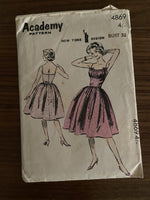 Academy 4869 vintage 1960s day or evening dress sewing pattern