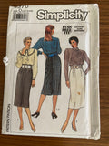 simplicity 9370 vintage 1980s skirt sewing pattern