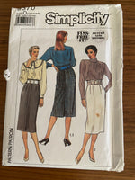 simplicity 9370 vintage 1980s skirt sewing pattern