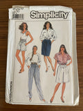 Simplicity 9028 vintage 1980s skirt, pants and shorts sewing pattern