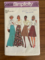 Simplicity 7308 vintage 1970s skirts pattern