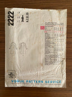 Vogue 2222. Vogue Paris original. Molyneux coatdress pattern. Bust 36 inches