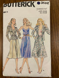 Butterick 3132 vintage 1980s skirt, jacket and camisole top sewing pattern