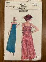 Vogue 9775 very easy vogue vintage 1970s dress sewing pattern Bust 34 inches
