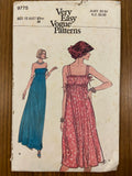 Vogue 9775 very easy vogue vintage 1970s dress sewing pattern Bust 34 inches