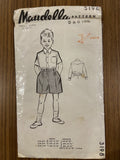 Maudella 3198 vintage 1950s boy's shirt and shorts pattern