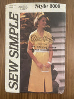Style 3006 Vintage 1980s dress pattern Bust 34 inches