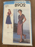 Simplicity 8902 vintage 1979 wrap dress, top and skirt pattern
