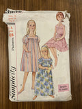 Simplicity 3938 1960s vintage girl's muumuu dress and nightgown sewing pattern
