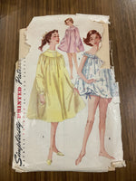 Copy of Simplicity 1431 vintage 1950s teen nightgown sewing pattern