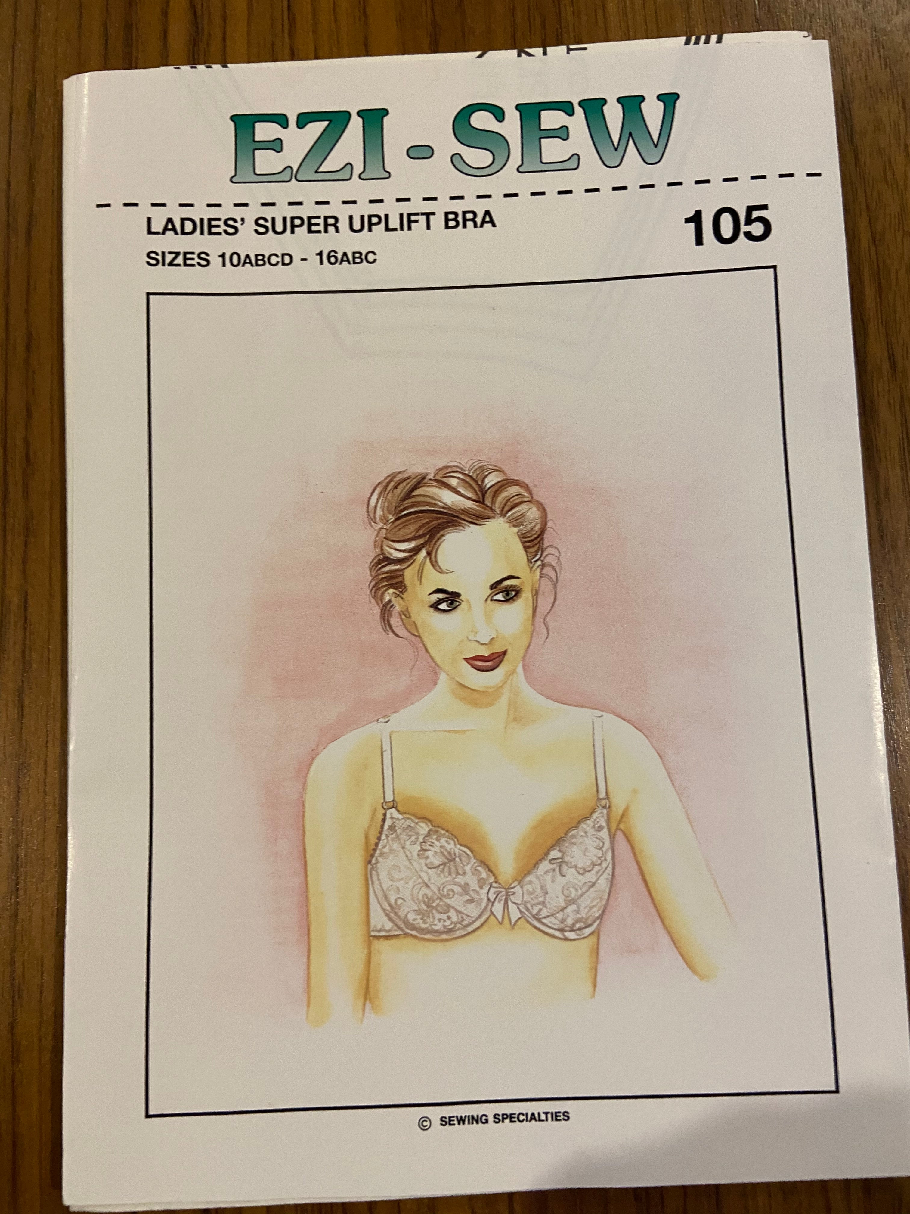 Ezi-sew 105 vintage ladies super uplift bra pattern sewing pattern