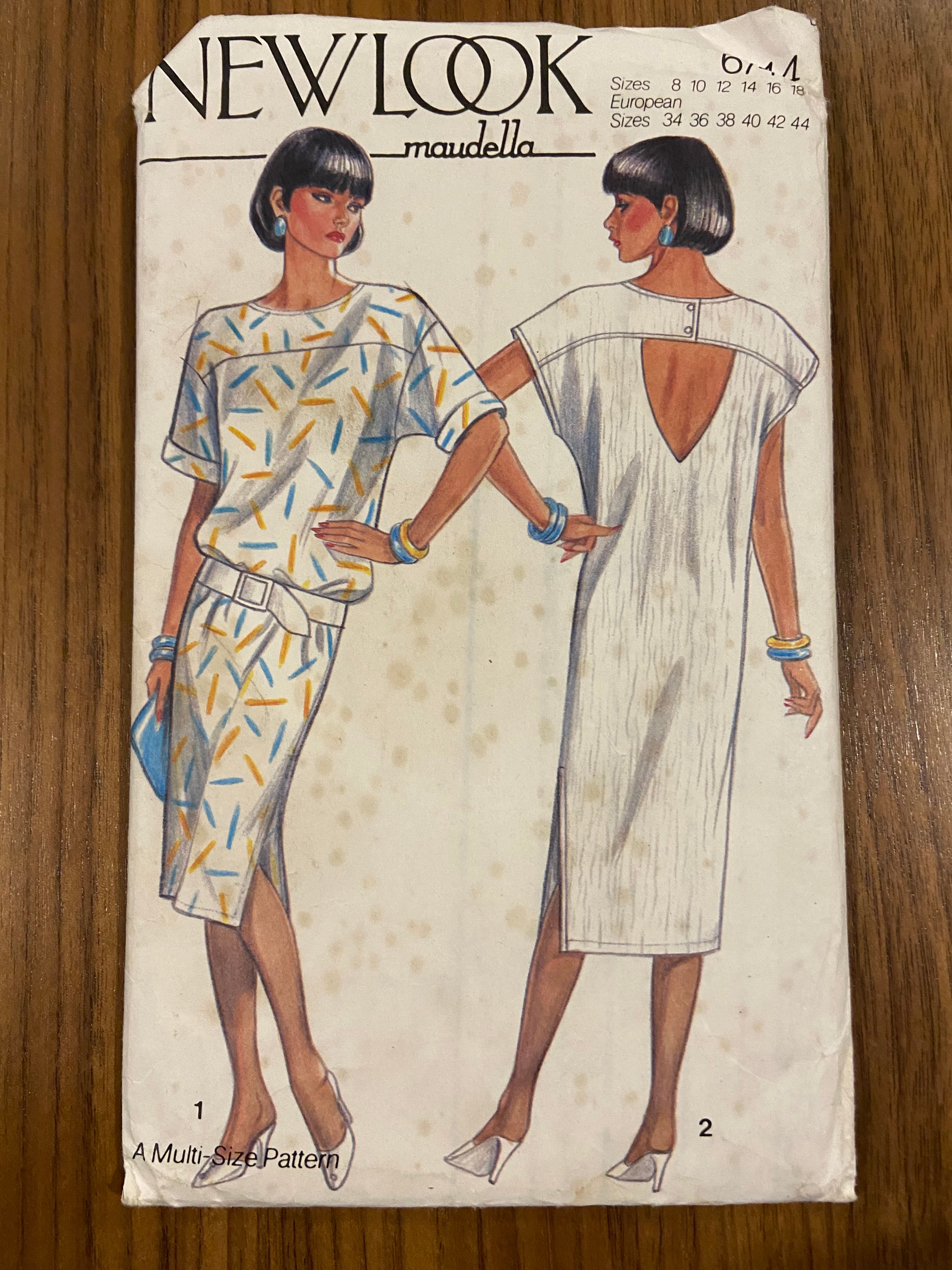 New Look by Maudella 6744 Vintage 1980s dress pattern