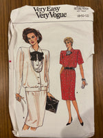 Vogue 9485 vintage 1980s skirt and blouse sewing pattern Bust 31 1/2, 32 1/2, 34 inches