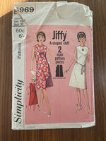 Simplicity 5969 vintage 1960s jiffy dress sewing pattern