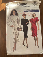 Vogue 7039 Vintage 1980s dress pattern Bust 36 inches