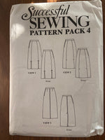 Successful sewing pack 4 vintage 1970s skirt pattern