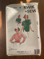 Kwik sew 1951 vintage 1980s shirt sewing pattern