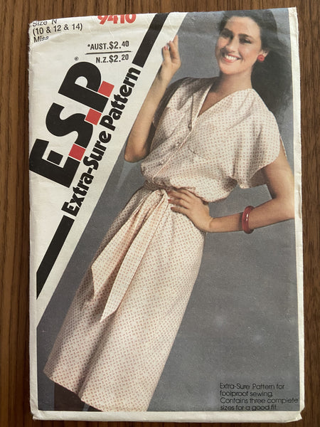 Simplicity 9410 Vintage 1980s Extra Sure Pattern dress pattern