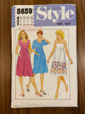 Style 3639 vintage 1980s sewing pattern Bust 32 to 38 inches