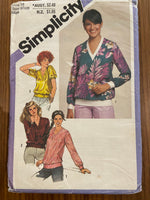 Simplicity 9852 Vintage 1980s pullover sweatshirt top pattern Bust 38 inches