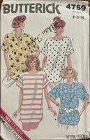Butterick 4759 vintage 1980s top sewing pattern