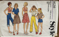 Style 1528 vintage 1970s child's top, halter top, skirt, trousers and shorts pattern