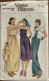 Vogue 9540 vintage 1970s jumpsuit dress and jacket pattern Bust 32 1/2 inches