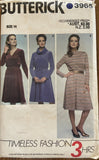 Butterick 3965a Vintage 1980s dress pattern